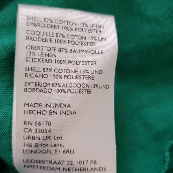 Free People Strawberry Shirt Womens XS Green Embroidered Vintage Oversized Retro - Picture 5 of 8